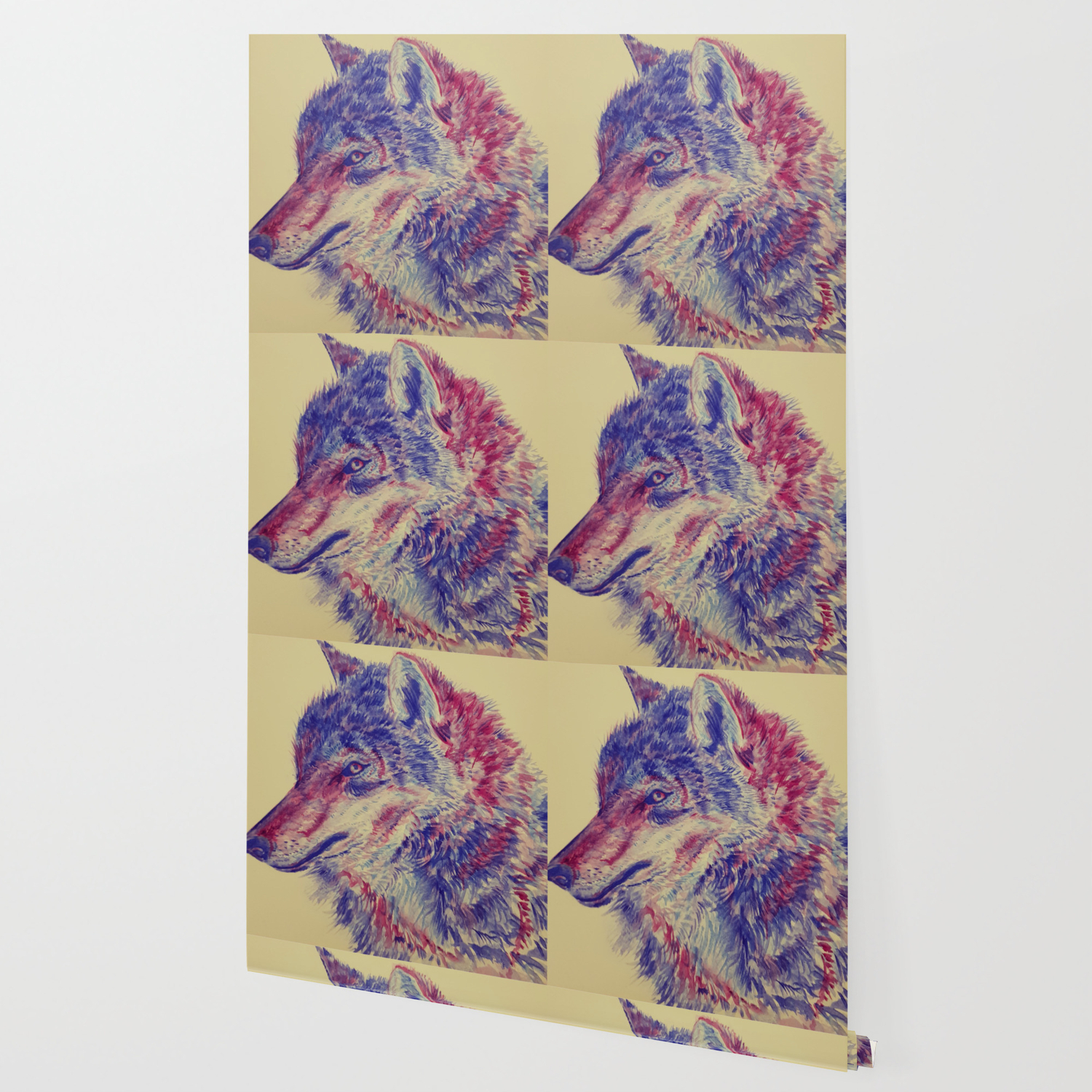 Watercolor Abstract Wolf Portrait Wallpaper By Wolfieeee Society6