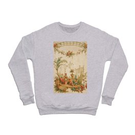 Antique 18th Century Chinoiserie Scene Jean Baptiste Pillement Crewneck Sweatshirt