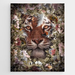 Tiger in flower Jigsaw Puzzle