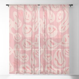 Pinkie Blush Melted Happiness Sheer Curtain