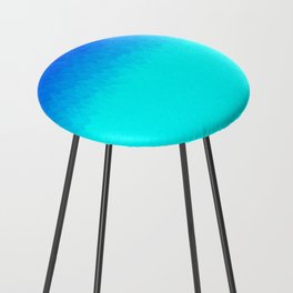 Electric Blue Ombre flames / Light Blue to Dark Blue Counter Stool