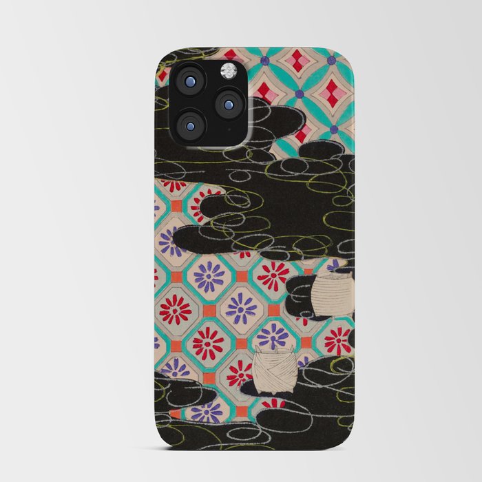 Abstract Geometric Pattern Vintage Japanese Print iPhone Card Case