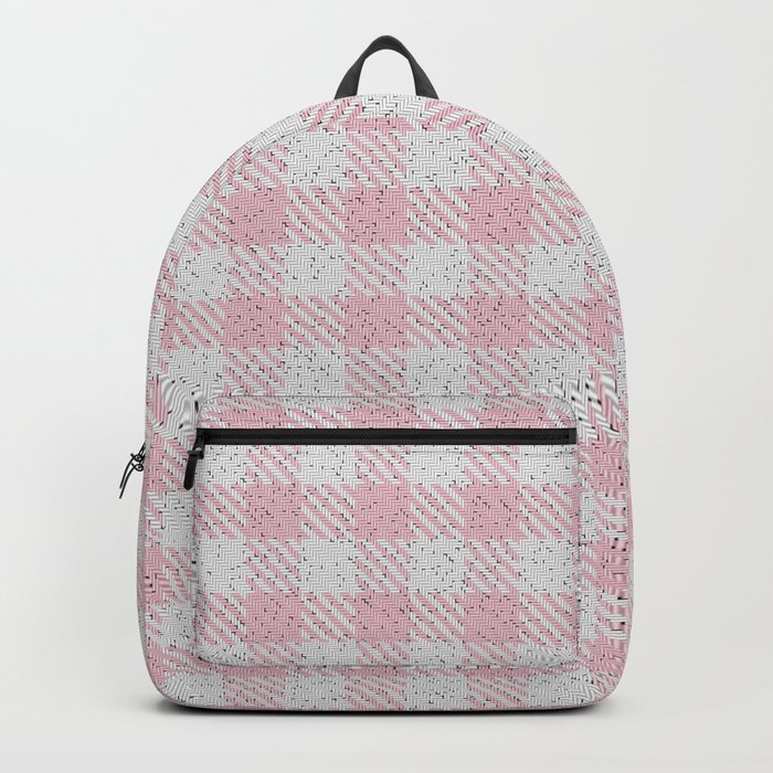 Light Pink Buffalo Plaid Backpack by Frontier Fabrics Society6