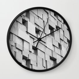 Geometric architectural concrete facade Wall Clock