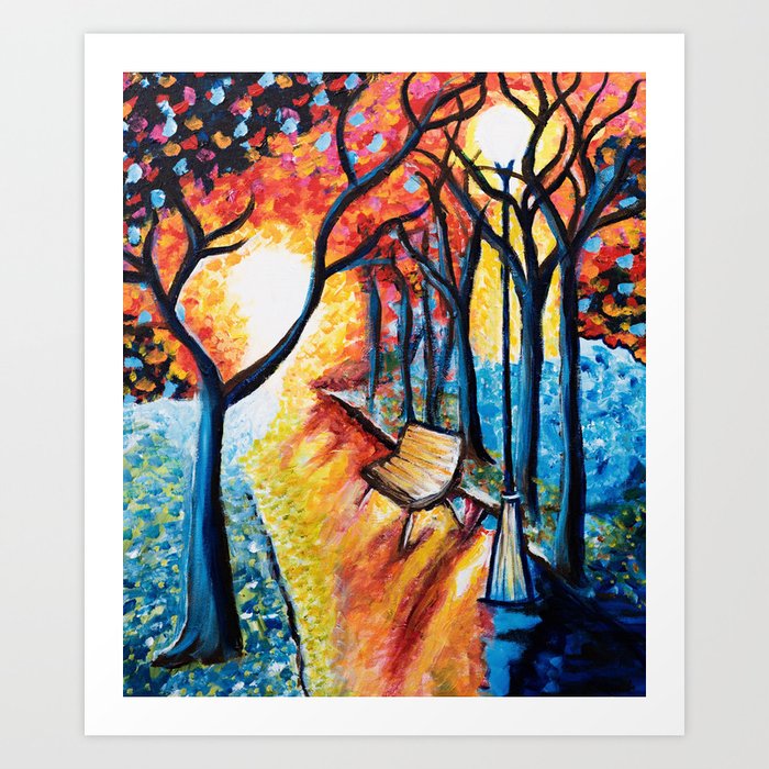 Autumn Sunset Art Print By Artvondanielle Society6