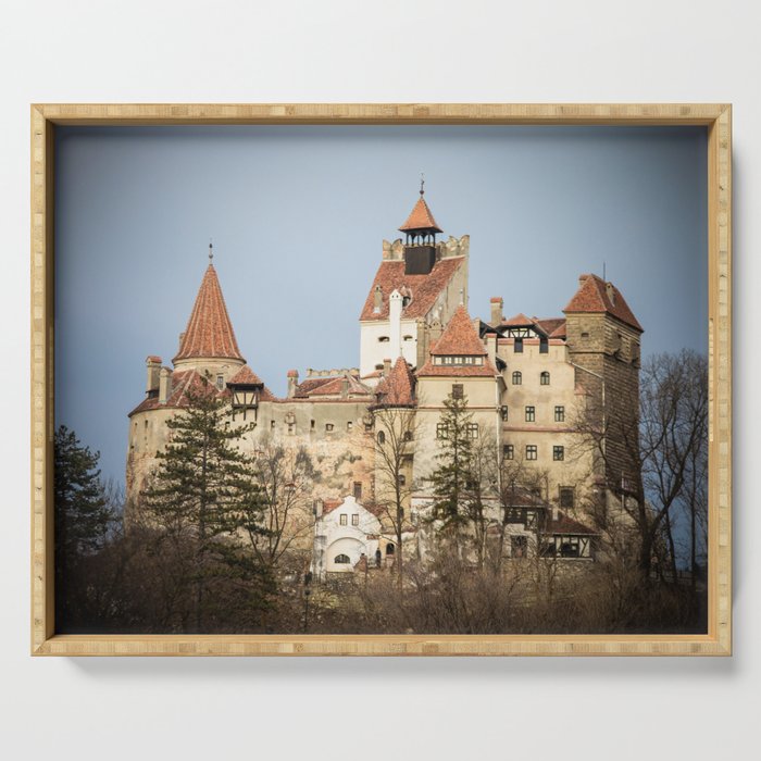 Dracula's Castle in Transylvania Serving Tray