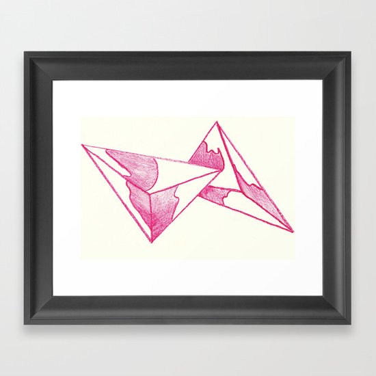 CRAYON LOVE: Strawberry Milk From The FUTURE Framed Art Print
