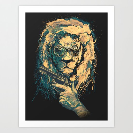 Lion is always Cool Art Print