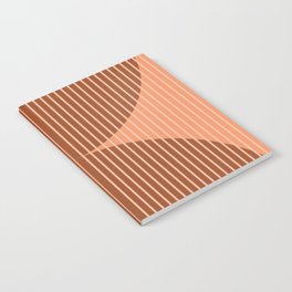 Abstraction Shapes 109 in Terracotta Shades (Moon Phase Abstract)  Notebook