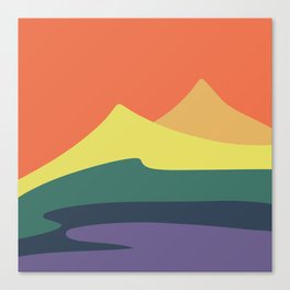 Abstract Rainbow Mountains  Canvas Print