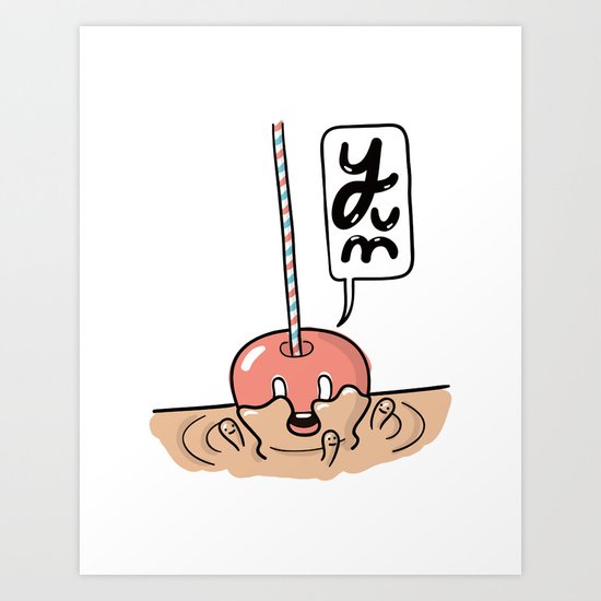 Friends Go Better Together 2/7 - Apple and Caramel Art Print