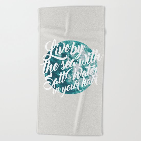 Salt Water #society6 #decor #buyart Beach Towel