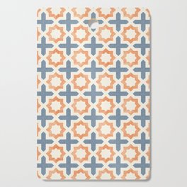river stars - tangerine and blue Cutting Board