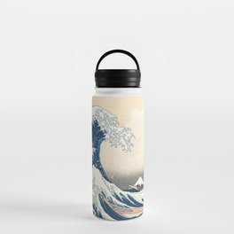 The Great Wave Off Kanagawa by Katsushika Hokusai Thirty Six Views of Mount Fuji - The Great Wave Water Bottle