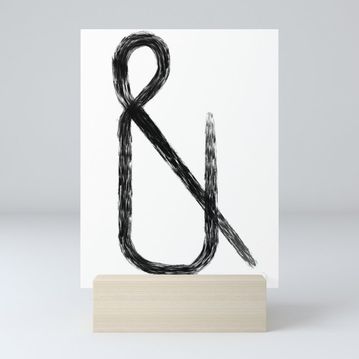 Ampersand Brushstroke Mini Art Print