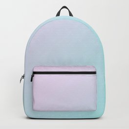 Light Pink Magenta and Light Soft Cyan Blue Gradient Ombré Backpack