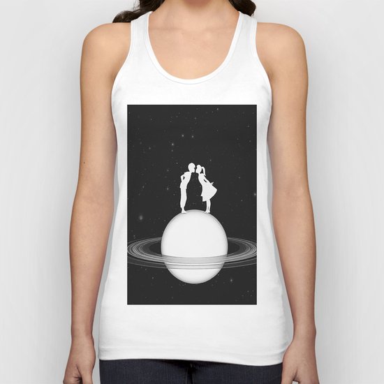Love on Saturn Unisex Tank Top