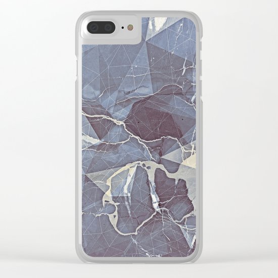 Geometric Marble Clear iPhone Case
