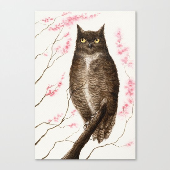 Spring Owl Canvas Print