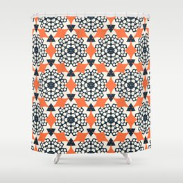 Abstract vintage seamless flower pattern. Geometric simple design Shower Curtain