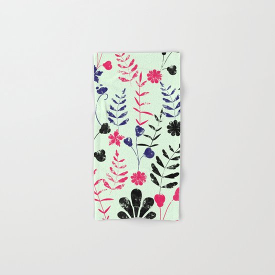 Floral Pattern Hand & Bath Towel