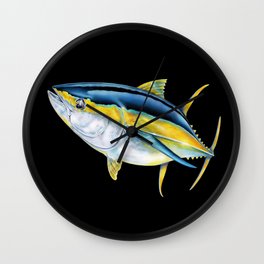 Yellowfin Tuna Wall Clock