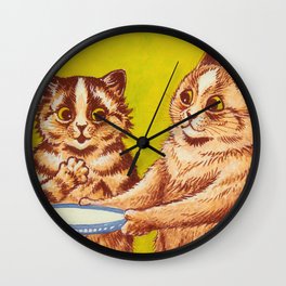 Would you like some Milk by Louis Wain Wall Clock