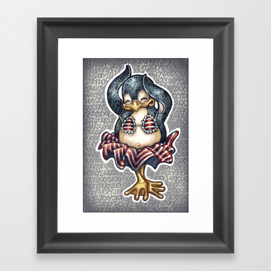 Sexy Penguin Framed Art Print