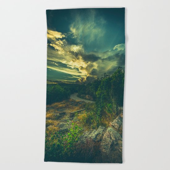 Road to oblivion Beach Towel