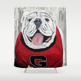 UGA Bulldog Shower Curtain