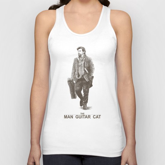 The Man Guitar Cat Unisex Tank Top
