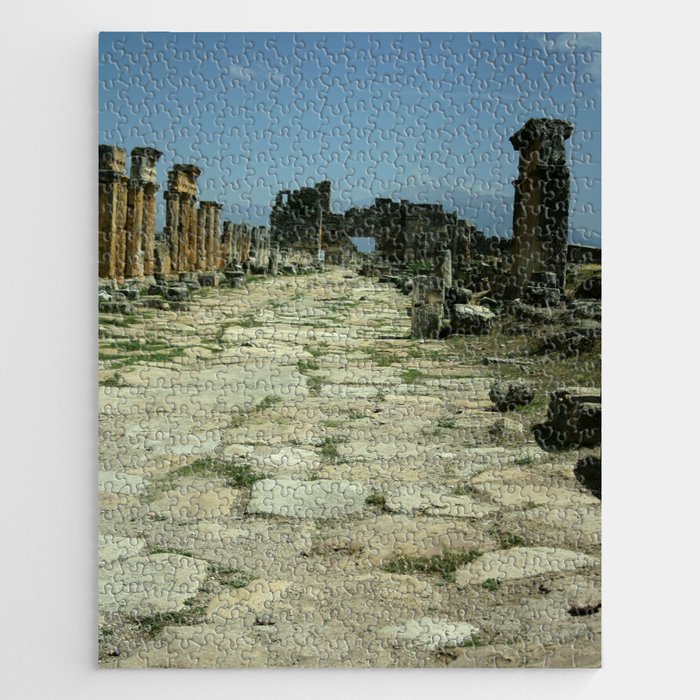 Colonnaded Street Hierapolis Pamukkale Photograph Jigsaw Puzzle