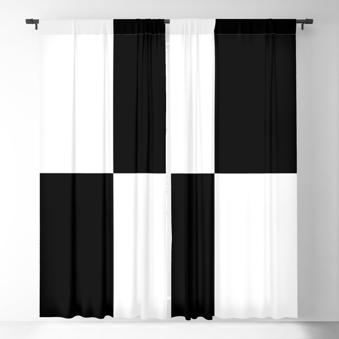 WHITE & BLACK Blackout Curtain