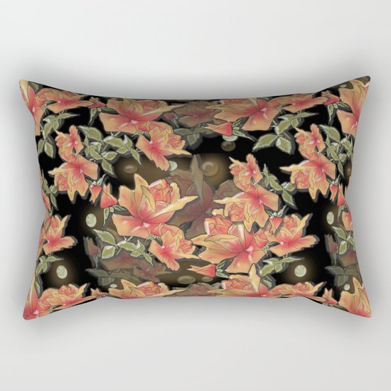 Yellow roses . Imitation glass .3D/ Rectangular Pillow