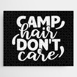 Camp Hair Don't Care Funny Camping Quote Humorous Jigsaw Puzzle
