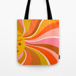 Sunshine Swirl – Retro Ochre Tote Bag
