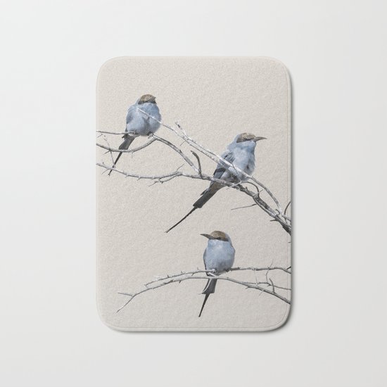 blue birds Bath Mat