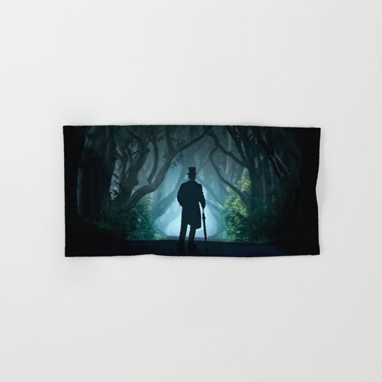 Morning visit in cold Dark Hedges Hand & Bath Towel