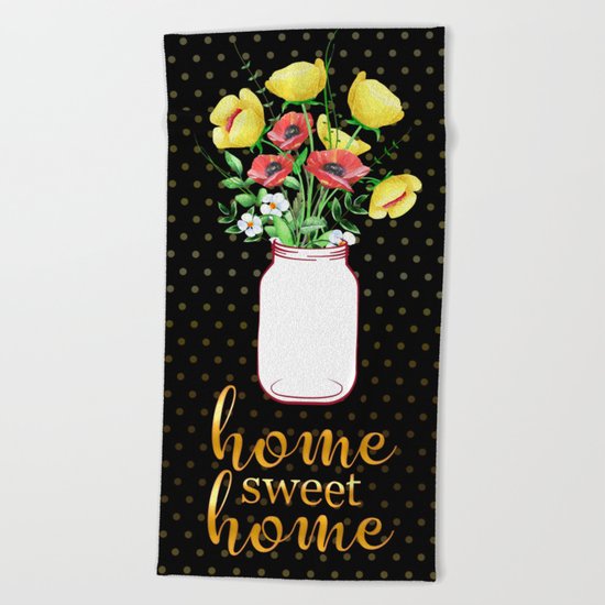Mason Jar #3 Beach Towel