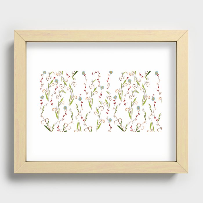 Flower vines Recessed Framed Print