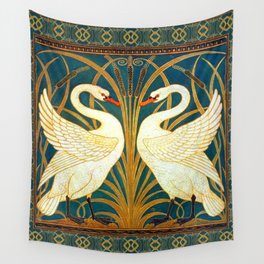 Walter Crane Swan Rush And Iris Wall Tapestry