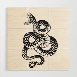 Geometric Snake  Wood Wall Art