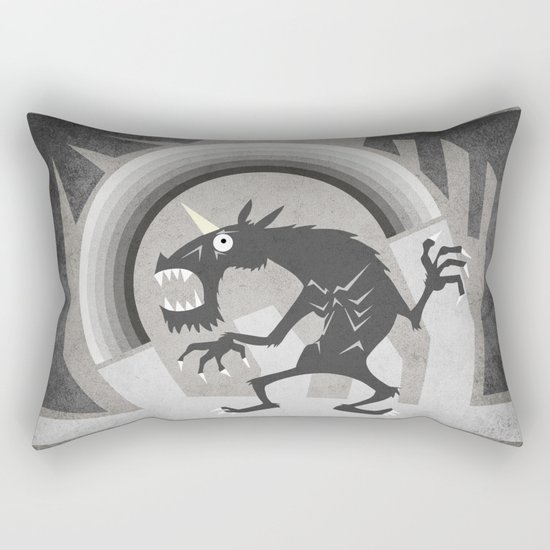 Somewhere under the gray rainbow Rectangular Pillow
