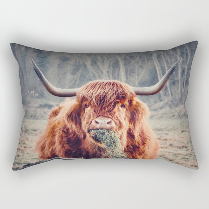 Highland cow my friend Rectangular Pillow