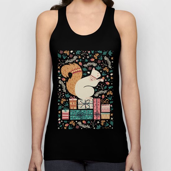 Merry Little Squirrel Unisex Tank Top