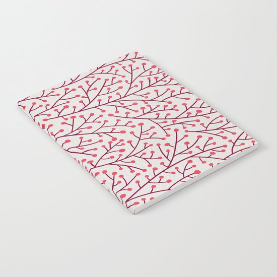 Pink Berry Branches Notebook