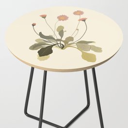 botanical flower simple illustration Side Table