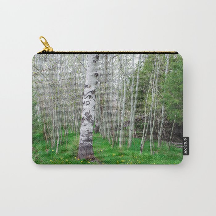 Birch Grove and Wildflowers Carry-All Pouch