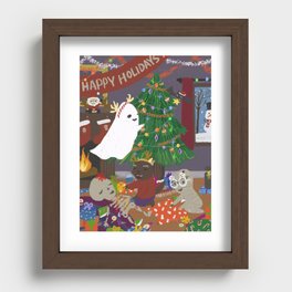  Holidays at the haunted house Recessed Framed Print