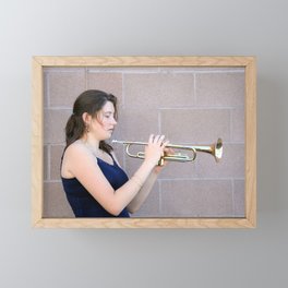 Jazz musician. Framed Mini Art Print